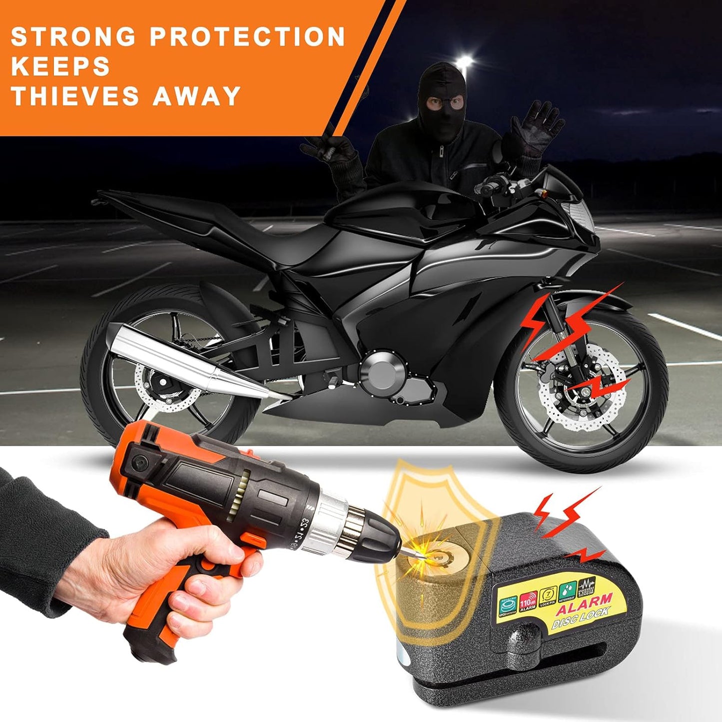 Anti Theft Disk Brake Lock (With Alarm)